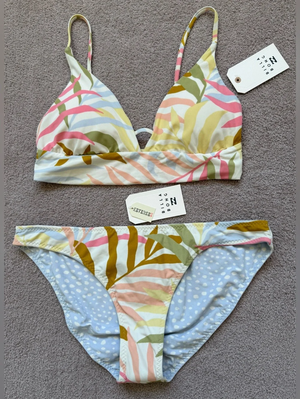 Billabong - SWIM SET - TROPIC JUNGLE - LOWRIDER BOTTOM / V NECK CAMI TOP
